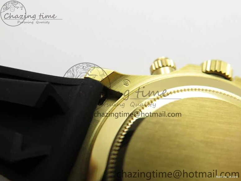 0501 Sporty Daytona 116518 KKF 1:1 Best Edition 904L Steel YG Black Dial on Rubber Strap A 2455